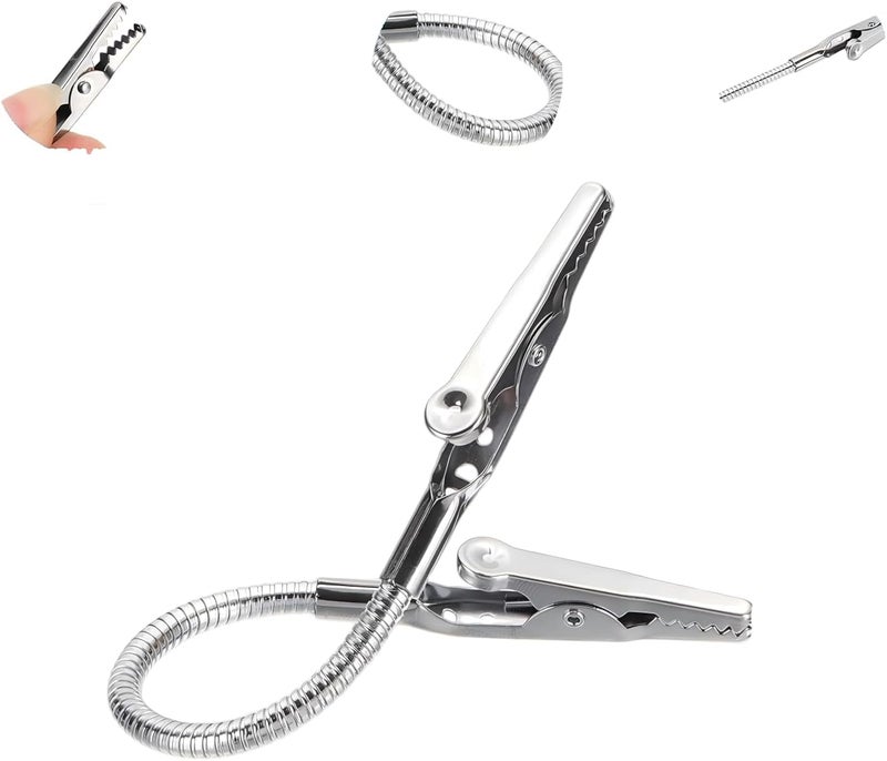 ZHQZZPH 10-Pack Double-Headed Alligator Clip Holders Bendable Flexible Arms for Office Memos, Photos & DIY | Metal Double-Sided Design with Mini Prongs | 7.1 Inch Long Display Organizer - Image 3